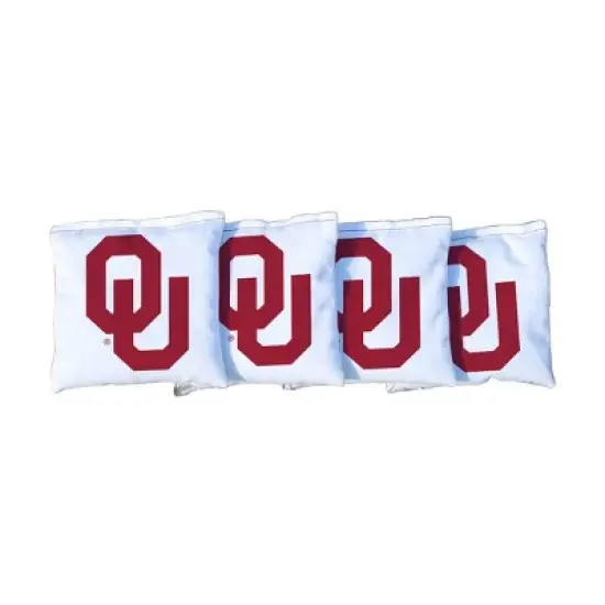 NCAA Oklahoma Sooners Corn-Filled Cornhole Bags White - 4pk image {1}