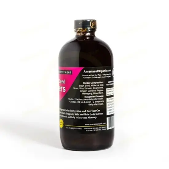 Amenazel Organic Black Seed Bitters, 16 fl oz. image {3}