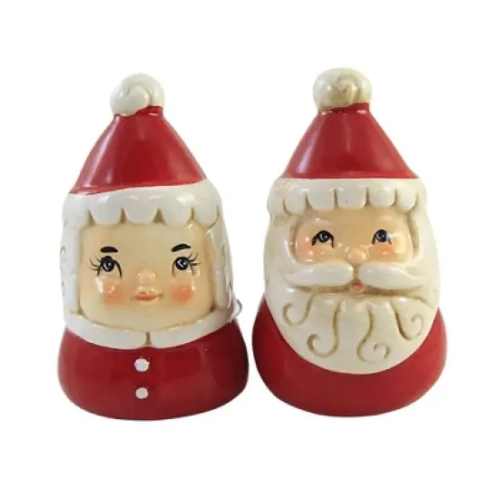 Tabletop 3.5 Inch Mr./Mrs. Claus Salt And Pepper , Christmas Johanna Parker (2PC) image {3}