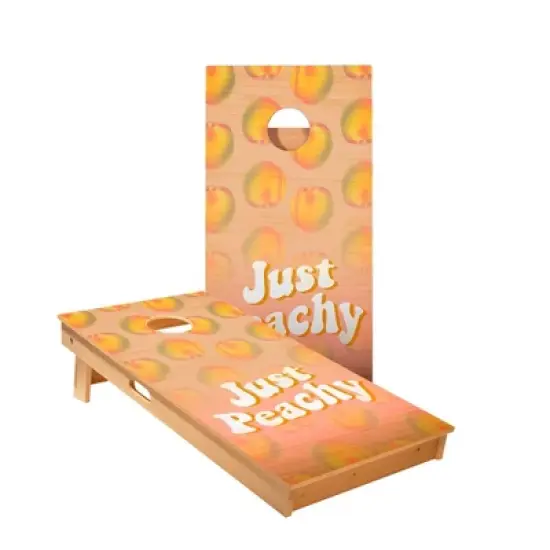 Skips Garage Just Peachy Cornhole Boards - ACA Star Series image {1}