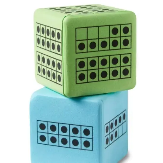 hand2mind Multiple Rep Foam Ten-Frame Dice 12pc image {3}