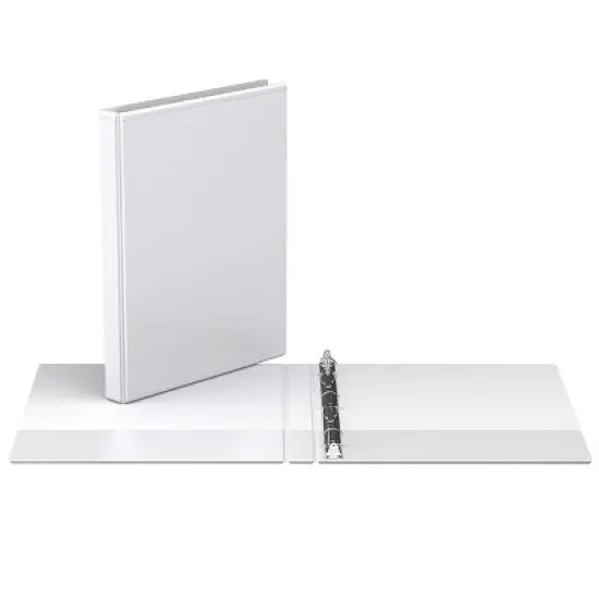 0.625" Premium Round Ring Binder 6pk Customizable View White - Easyview image {1}