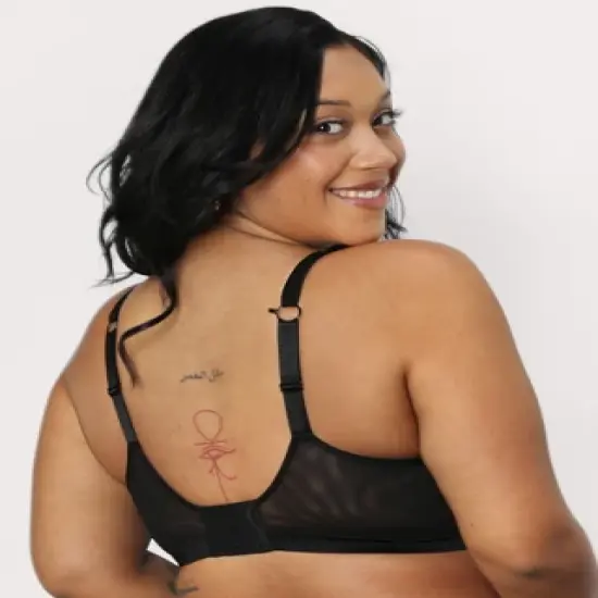 Curvy Couture women's Sheer Mesh Bralette image {2}