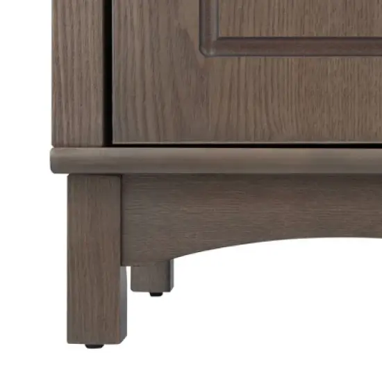 Teamson Home Russell Farmhouse Wooden Linen Tower Cabinet Salt Oak - Elegant Home Fashions image {6}