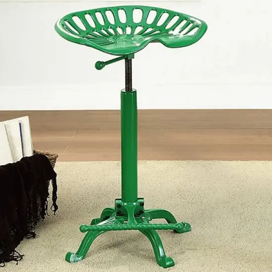 Adjustable Tractor Seat Stool Green - Carolina Chair and Table image {3}