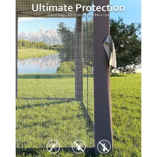11x11ft Pop-Up Gazebo with Mosquito Net, Waterproof & UV-Resistant, Easy Setup image {4}