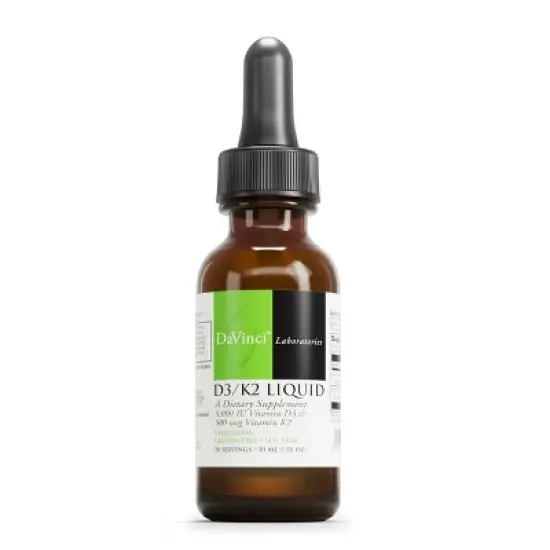 DaVinci Labs D3/K2 Liquid - Dietary Supplement to Support Bone Health, Calcium Balance and Cardiovascular Function* - 30mL image {6}