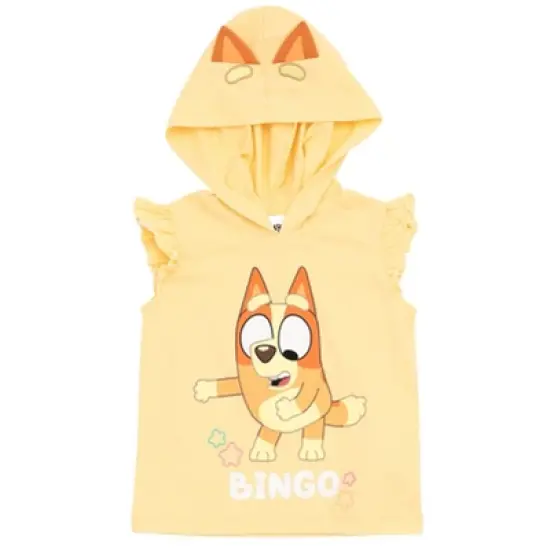 Bluey Bingo Girls Cosplay Tank Top and Active Retro Dolphin French Terry Shorts Toddler to Little Kid image {2}