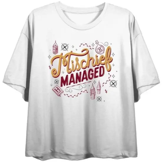 Harry Potter Mischief Managed Women's White Tshirt image {2}