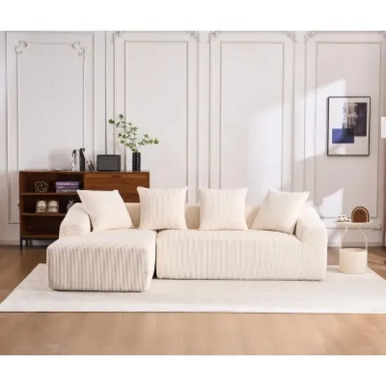 NicBex Couches for Living Room Modern Sectional Couch Full Sponge Compression 3-seater Sofa Couch Combining Chaise Longue image {7}