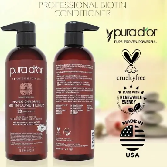 Pura d'or Professional Grade Biotin Conditioner image {4}