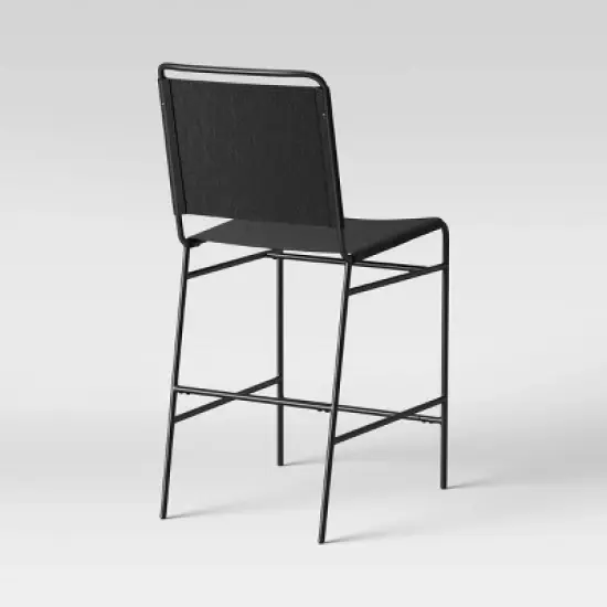 Ward Sling Metal Counter Height Barstool Black Faux Leather - Threshold&trade; image {3}