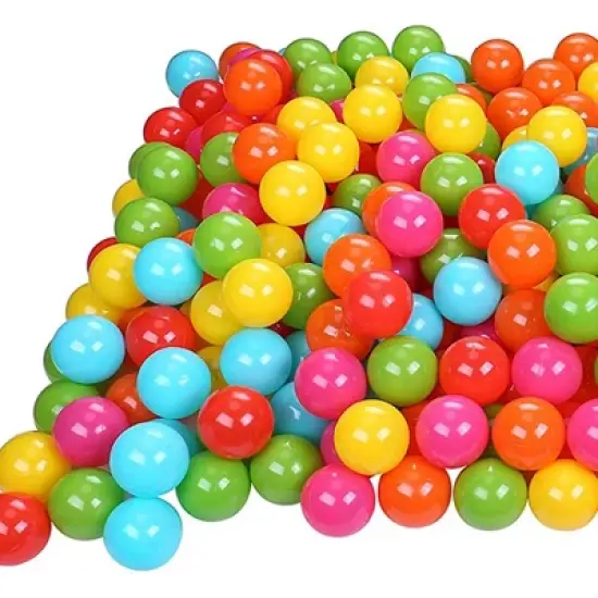 BalanceFrom Fitness 2.3 In 400 Crush Proof Play Pit Balls with Reusable Mesh Storage Bag for Playpens, Bounce Houses, and Kiddie Pools, Multicolor image {3}