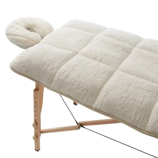 Saloniture Fleece 1/2" Thick Massage Table Pad & Face Cradle Set - Soft and Comfortable Facial Bed and Headrest Pillow Cover image {7}