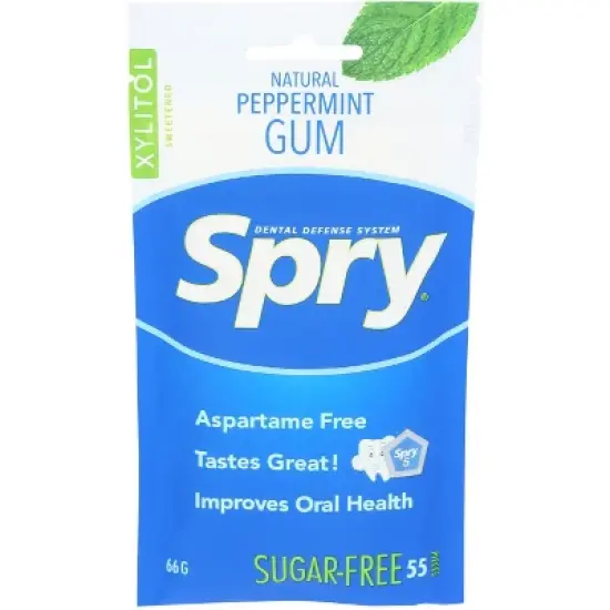 Spry - Gum - Peppermint Bag - Case of 12 - 55 ct image {1}