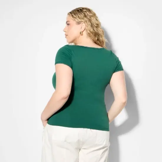 Women's Seamless Cap Sleeve Square Neck T-Shirt - Wild Fable&trade; image {2}