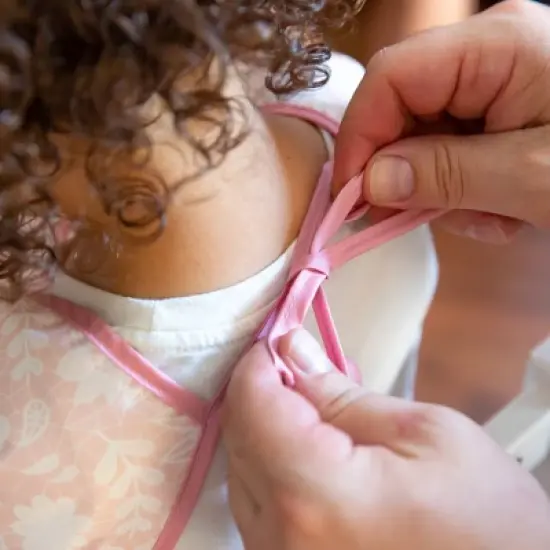 Bumkins Lace Sleeved Bib image {5}