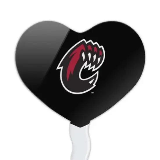 Central Washington University Secondary Logo Heart Love Cupcake Picks Toppers Decoration Set of 6 image {1}
