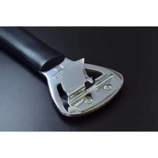 Heavy Duty Stainless Steel Bottle Opener, 5.9" Black Plastic Handle for Right-handed, Seki Japan image {3}