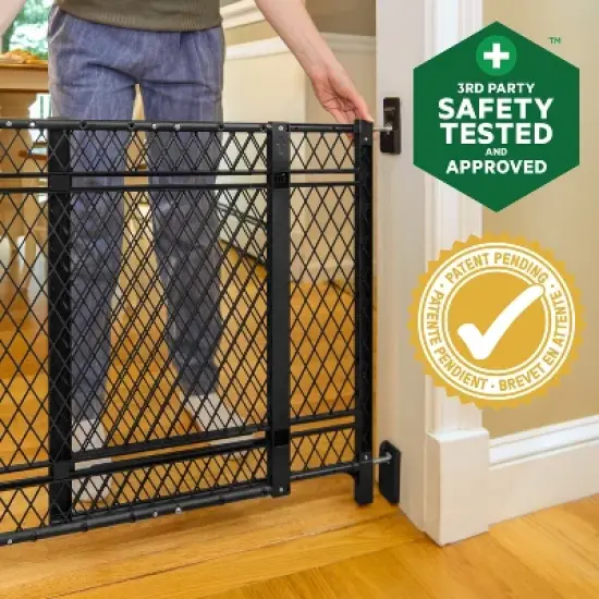 Ingenuity Doorway 42W Series Dog and Baby Gate, Indoor Outdoor - Black image {1}
