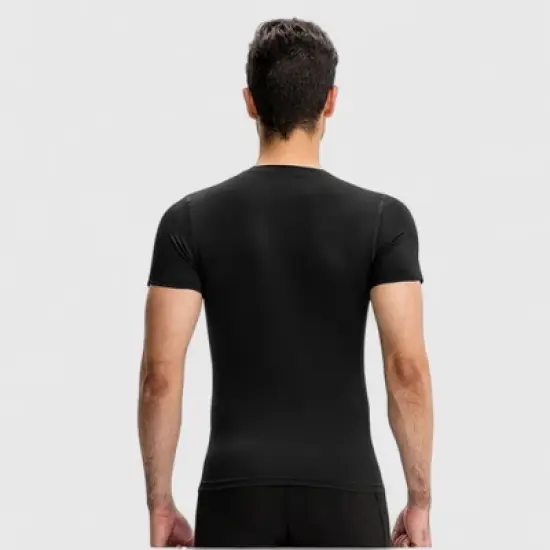 Anna-Kaci Active Men's Short Sleeve Compression Top with Moisture-Wicking Stretch Fabric for Performance and Training image {2}