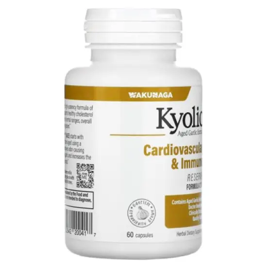 Kyolic Aged Garlic Extract, Cardiovascular & Immune, Reserve Formula 200, 60 Capsules (600 mg per Capsule) image {3}