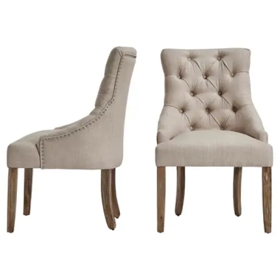 Lawler Button Tufted Dining Chair 2 in Set - Inspire Q&reg; image {1}
