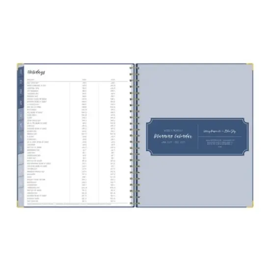Ivory Paper Co 2024 Planner 11"x8.5" Weekly/Monthly Wirebound Navy image {11}
