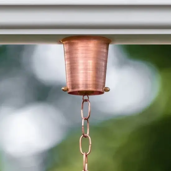 Marrgon 2 Inch Copper Gutter Adapter - Rain Chain Hanger & Diverter image {3}