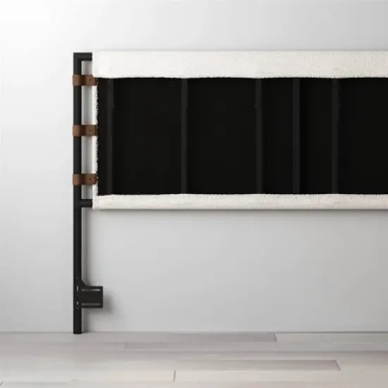 Boucle King Upholstered Headboard Cream - Nathan James image {3}