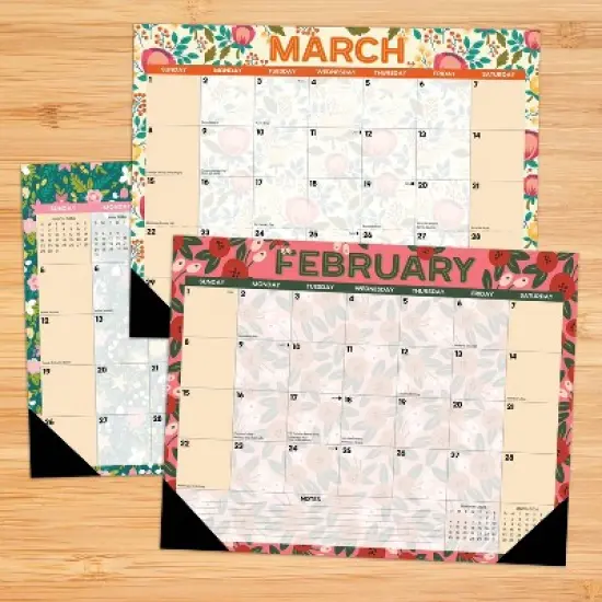Willow Creek Press 22"x17" 2026 Spring Floral Large Monthly Deskpad image {1}