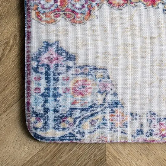 nuLOOM Vintage Medallion Anti Fatigue Kitchen or Laundry Room Comfort Mat image {2}