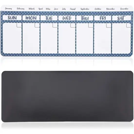 4 Packs Magnetic Dry Erase Polka Dot Refrigerator Calendar Reminders To Do list for Whiteboards Fridges Lockers, White Blue, 11 x 4.2 inches image {3}