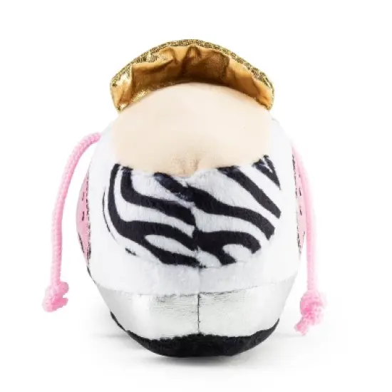 Haute Diggity Dog Golden Pooch Pink Tennis Shoe Plush Dog Toy with Squeaker image {3}