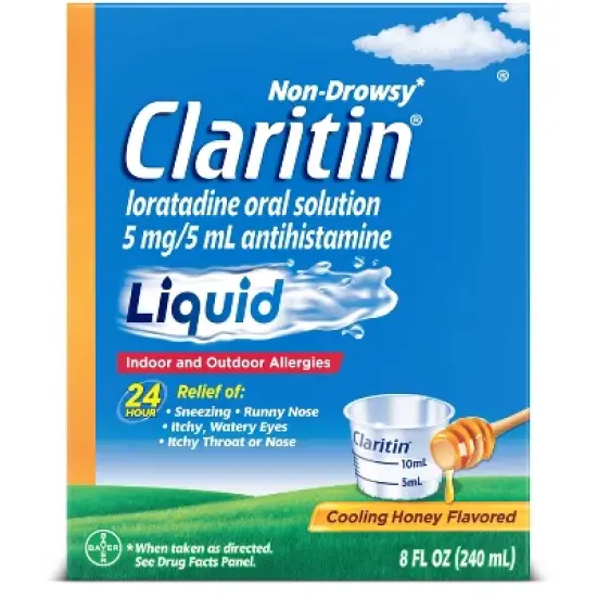 Claritin Cooling Loratadine Honey Flavored Liquid for Adults - 8oz image {9}