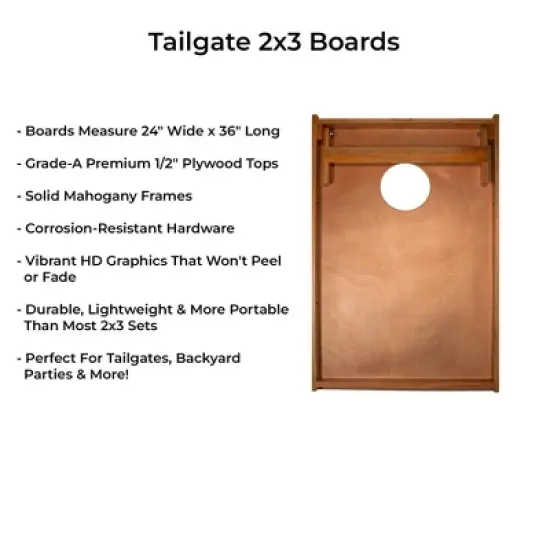 Wood Panel Cornhole Boards - ACA Backyard Series image {2}