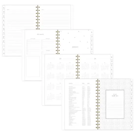 Sugar Paper Essentials 2024 Planner 8.5"x6.5" Weekly/Monthly Frosted Pink image {2}