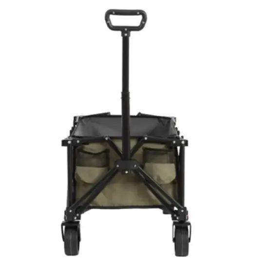 FATMOON Folding Wagon Cart with All Terrain Wheels & Adjustable Handle,360&deg; Smooth Mobility,Foldable Design for Camping,Shopping,Sports,Outdoor image {6}