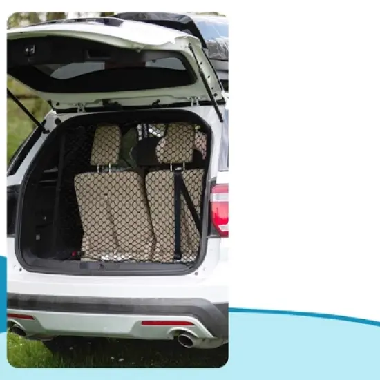 Unique Bargains Dog Car Net Barrier with Hook Black 1 Pc image {4}