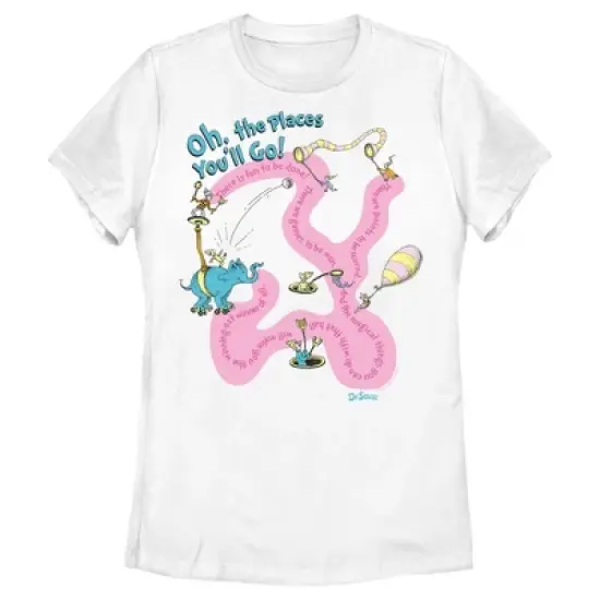 Women's Dr. Seuss Oh the Places You'll Go Quotes T-Shirt image {3}
