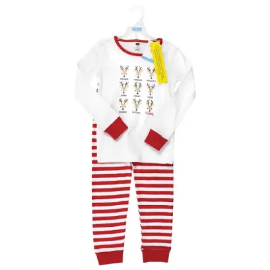Hudson Baby Infant and Toddler Cotton Pajama Set, Santas Reindeer image {1}