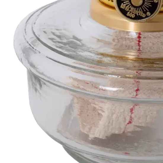 Aladdin Wall Mount Oil Lamp, Genie III Regency Fuel Lighting for Homesteaders or Emergencies, Clear Glass, 18 inches tall, Brass Trim image {3}