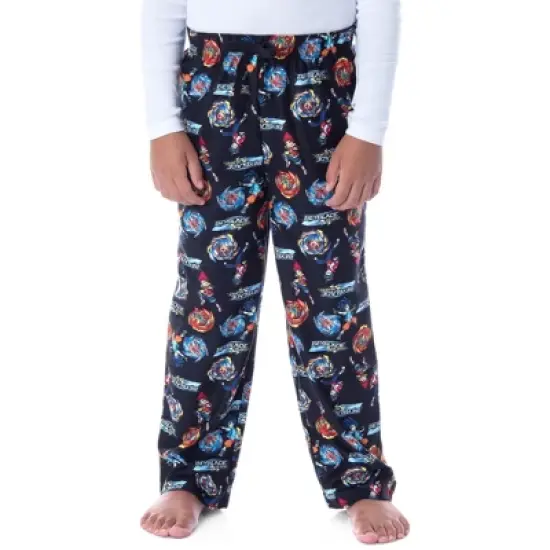 Beyblade Burst Super King Boys' Spinner Tops Character Kids Pajama Pants Black image {4}