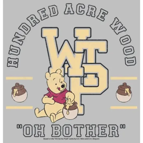 Women's Winnie the Pooh Bear Collegiate T-Shirt image {1}