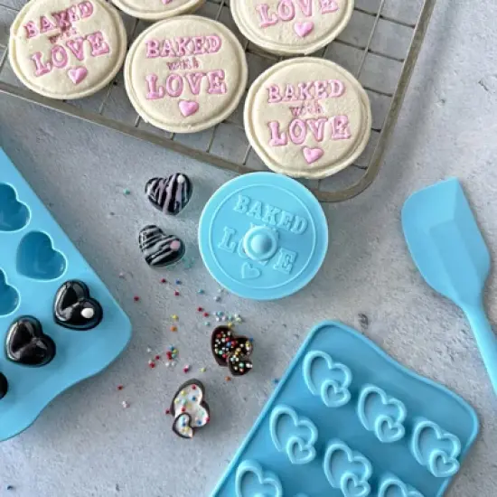 R&M International Silicone Candy Making Heart Molds, 4 Piece Set image {5}