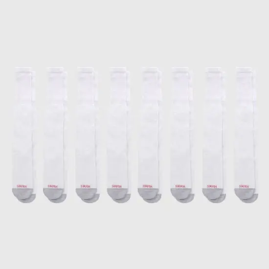 Hanes Red Label Men's FreshIQ Over-the-Calf Tube Socks 8pk - White 6-12 image {1}