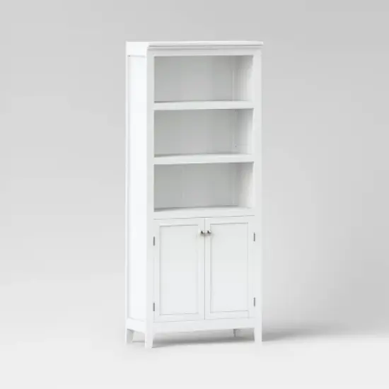 72" Carson 5 Shelf Bookcase with Doors - Threshold image {9}