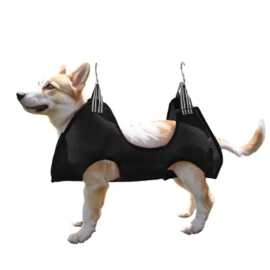 Unique Bargains Pet Grooming Hammock with Hooks 1 Set image {1}