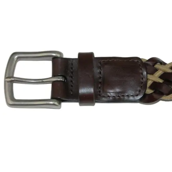 CrookhornDavis Men's Como Leather and Cotton Cord Braided Belt image {2}