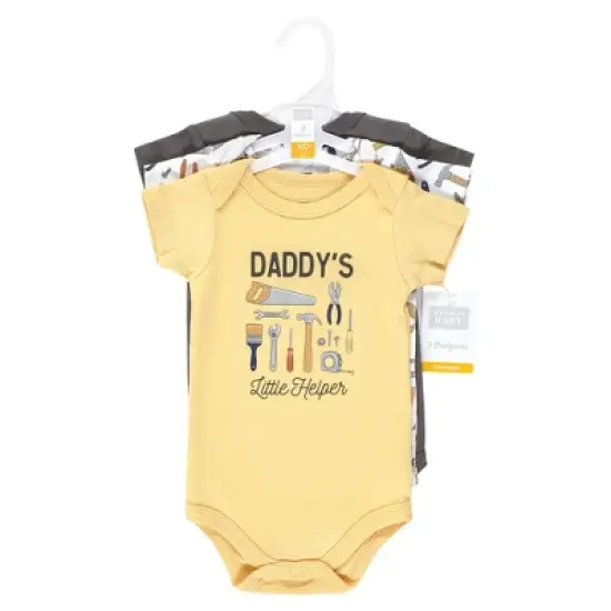 Hudson Baby Infant Boy Cotton Bodysuits, Construction Work image {1}